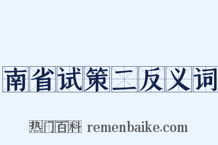 南省试策二反义词是什么意思的图片